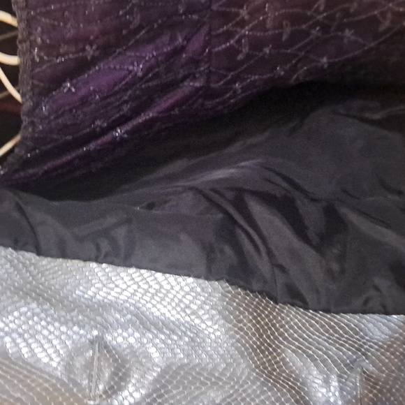 90s y2k faux snakeskin jacket, sz L - Picture 9 of 9